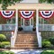 American Pleated Fan Flag,2 x 4 Ft USA Patriotic Half Fan Bunting Flag for 4th of July Memorial Day Indoor Outdoor Decoration (Set of 6)